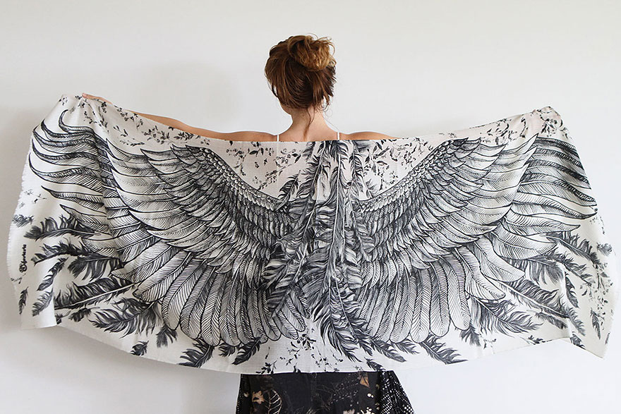bird-scarves-wings-feather-fashion-design-shovava-9